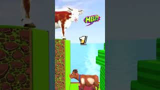 Knowledge vs Money Cow Tiger Funny Cartoon Animals 3d Game #shorts #cow #tiger