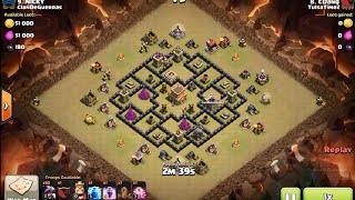 3 star clan war attack at town hall 8 using dragoon - clash of clans