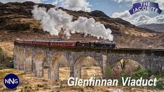 The Jacobite - 45407 steaming over Glenfinnan Viaduct April 2022