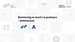 Monitoring w teorii i w praktyce – webinarium