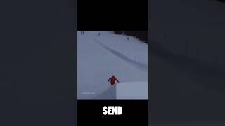 No breaks only gas! #ski #fail #jump #sendit