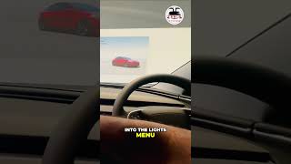 LED ambient lights in new Tesla Model 3 : transformative ambience and mood lighting #shorts