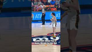 Caitlin Clark Swings Pass To Kelsey Mitchell For Easy Shot #caitlinclark #basketball #wnba