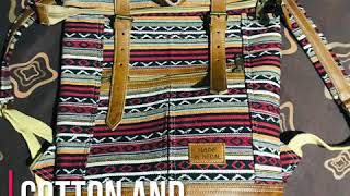 Nepali Traditional Patterns new model Cotton Backpack