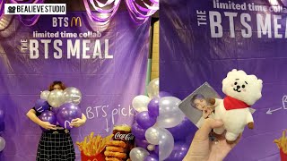 📸 McDonald's BTS Meal Photo Area + Opening the BTS Meal 💜