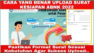 TUTORIAL CARA UPLOAD SURAT KESIAPAN ANBK 2022 JELANG PELAKSANAAN SIMULASI ANBK TAHUN 2022