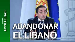 Albares urge a los españoles a abandonar Líbano sin la ayuda de Exteriores