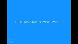 مخفی سازی خودکار Taskbar در ویندوز 10