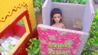 Small Baby Morning Routine | Barbie Doll All day routine in Indian village | Classic Tiny Food