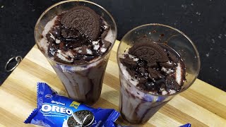 Oreo milk shake recipe in Hindi/Oreo milkshake without ice cream/summer drink/how to make milkshake