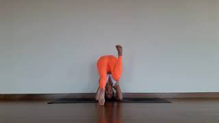 Yoga Asana - Salamba Sirsasana with Garudasana legs