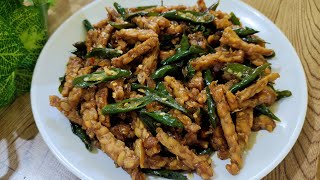 Bikin Ketagihan Orek Tempe Cabe Ijo Pedas Manis, Gak Bisa Berhenti Makan...!!!