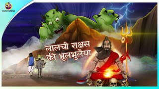 लालची राक्षस की भूलभुलैया | Monster on the Hilltop | Hindi Moral Stories | Stories in Hindi