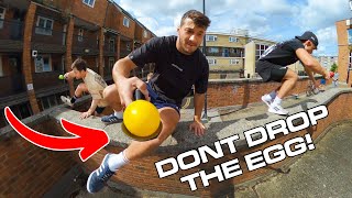 I held a parkour egg & spoon race!