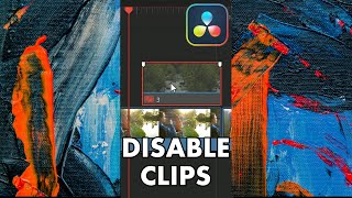 Disable audio or video on timeline in DaVinci Resolve