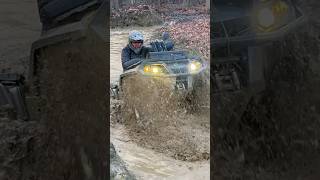 Can-Am outlander, making it through a bad hole!#fullsend#mud #canamoutlander #mudding #fullsendunit