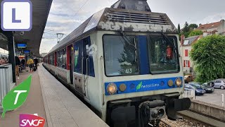 Transilien SNCF pour IDFM/ Ligne L : à bord d’une Z6400 de Cergy Préfecture à Neuville Université