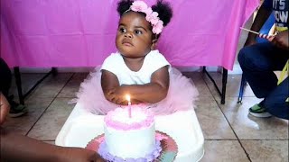 SHE DIDN'T WANT HER 1ST BIRTHDAY CAKE!!!