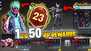 😍MONTH 23 ROYAL PASS // 1 TO 50 RP // M23 ROYAL PASS LEAKS (M23 ROYAL PASS REWARDS PUBG MOBILE/BGMI)