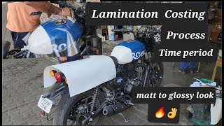 Royal Enfield Hunter 350 Lamination done on fuel tank & side guards🔥👌|Safety from scratches