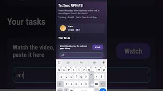 TapSwap UPDATE Code - Get In Time For airdrop! TapSwap Code | #tapswap #tapswapupdate