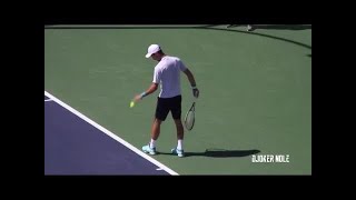 Novak Djokovic & Del Potro Practice - Indian Wells 2017 ###205