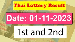 Thai Lottery Result today | Thailand Lottery 01 November 2023 Result today