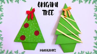 🎄Arbolitos de NAVIDAD de Papel - Christmas Tree Origami (2 versiones)