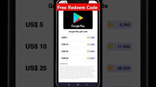 Free Google Play Redeem Code | Free Redeem Code #shorts