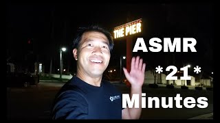 ASMR * Night walk at REDONDO BOARDWALK, REDONDO BEACH, California