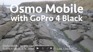 Osmo Mobile with Gopro 4 Black, Linear FOV, 2.7k