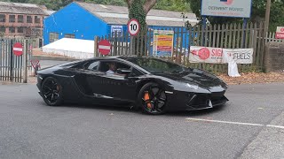 Lamborghini Aventador lp700-4 leaving a car meet #lamborghini #aventador #lp700-4 #v12 #supercar