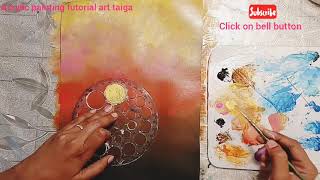 Easy sunset flower painting for beginners\\ Easy Art \\ How to paint sunset with acrylic #67