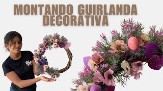 Aprenda A Montar Uma Guirlanda Decorativa #decoração #façavocêmesmo #artesanato #floresartificiais