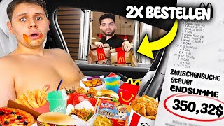 Ich BESTELLE 2x MAL wie die PERSON VOR MIR und es ESKALIERT VÖLLIG...😵😨(24 STUNDEN FOOD CHALLENGE)