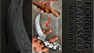 Making Damascus CARAMBITES from Rusty Drill Bits !!? #knifereview #knifeskills #huntingknife