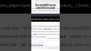 Can chatGPT create AutoCAD Macros?