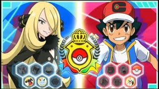 Ash Vs Cynthia (Part 2) Pokemon journey Episode 124 English subbed