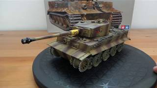 Сборка модели танка TIGER 1 Late Version "Tamiya". Этап 15. Установка тросов и шанцевого инструмента