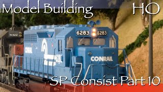 Model Building HO SP Consist Part 10 - SD40 Front End Lighting