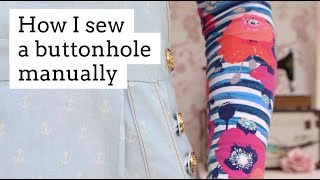 How to sew a button hole manually