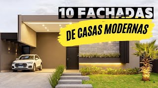 10  fachadas de casas terréas modernas