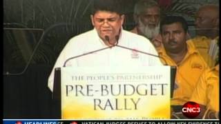 COP Leader Prakash Ramadhar addresses pre budget rally