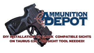 DIY Installation of Glock MOS Compatible Night Sights on Taurus G3C T.O.R.O. - No Sight Tool Needed!