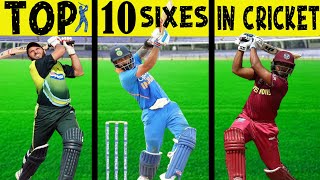 Top 10 Monster Sixes in Cricket History | 10 Longest and Biggest Sixes | facts briefs | #cricket