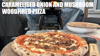 Caramelised Onion and Mushroom Woodfired Pizza