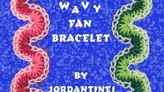 New Wavy Fan Bracelet - Monster Tail , Rainbow Loom or Finger Loom