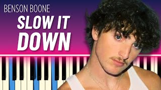 Slow It Down (EASY PIANO TUTORIAL) - Benson Boone