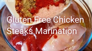 Gluten free sriracha Chicken Steaks marination | chicken recipes | steak recipes.