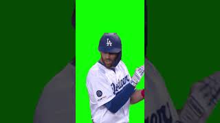 Dodgers Los Angeles players green screen background.